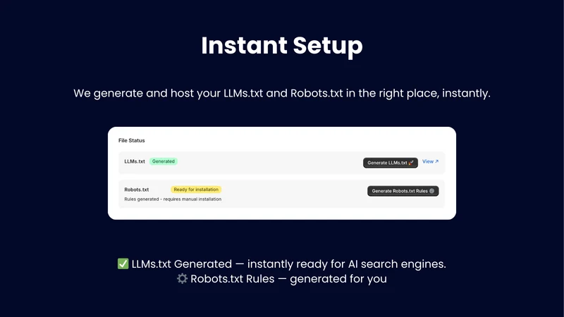GEO AI LLMs.txt & Robots.txt