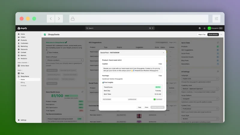 ShopyGenie: AI SEO for Store