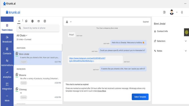 Krunk ‑ AI Chatbot For Sales