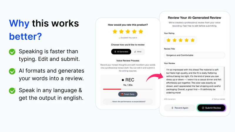 Spokk: Voice & AI Reviews App