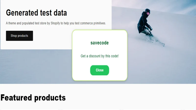 scroll discount PopUp
