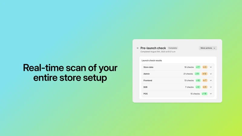 Shopify Launch Check