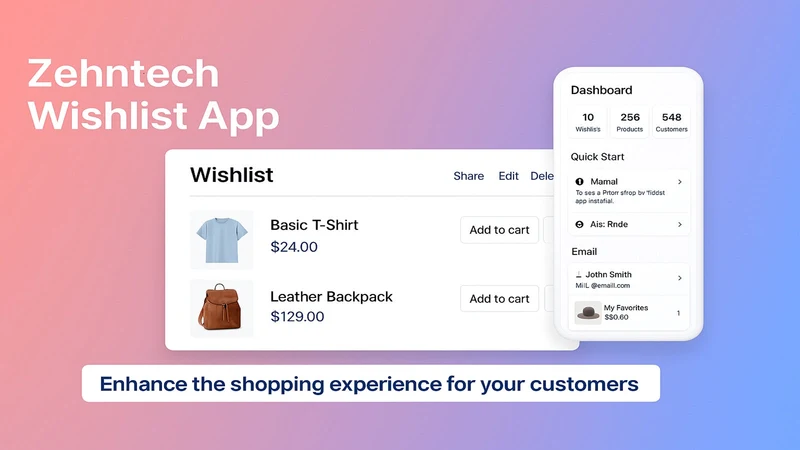 Zehntech Wishlist App