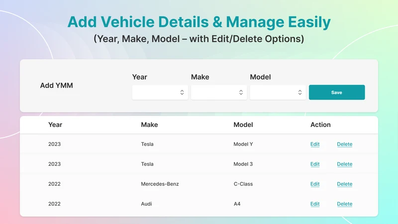 YMM Fitment AI: Parts Search