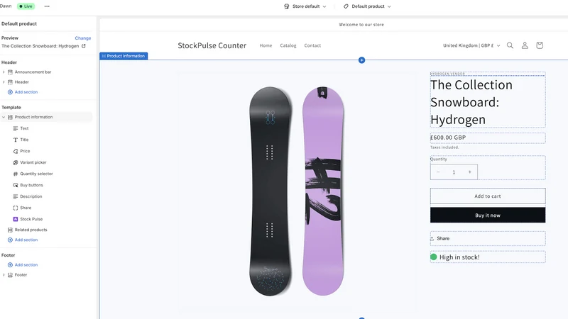 StockPulse! Low Stock Counter