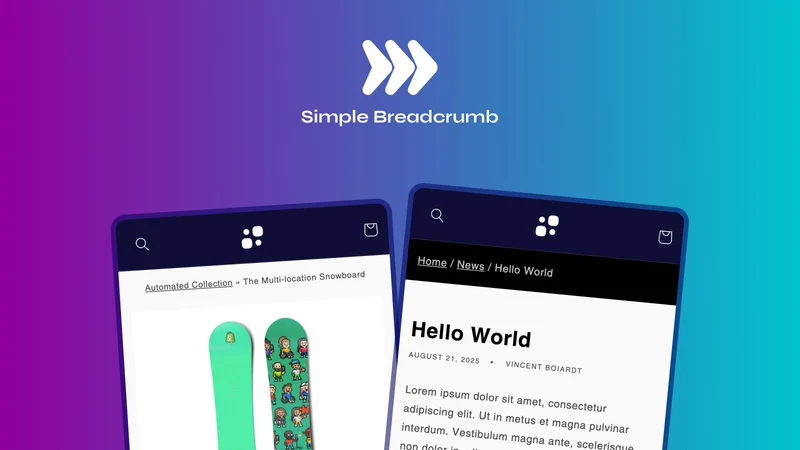 Simple Breadcrumb