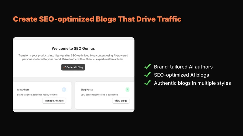 SEO Genius: AI Blog Writer