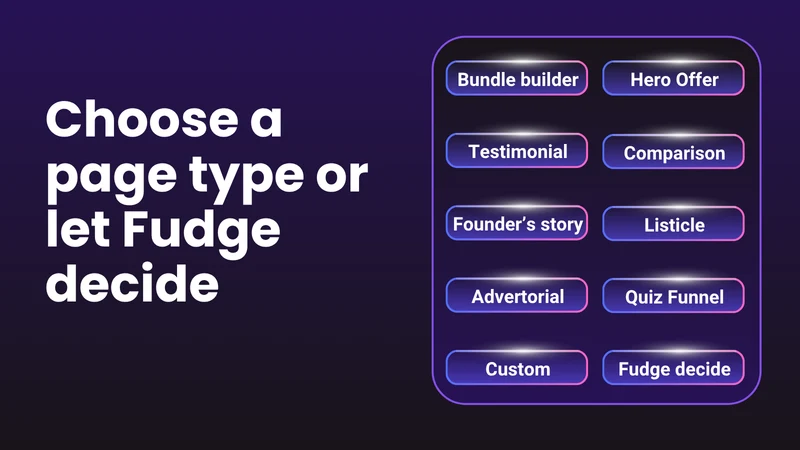 Fudge AI Store & Page Builder