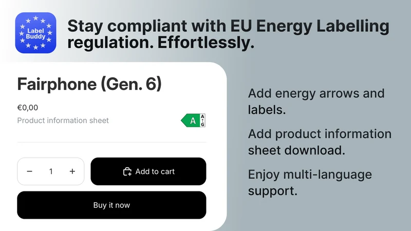 Eprel EU Energy Label Buddy
