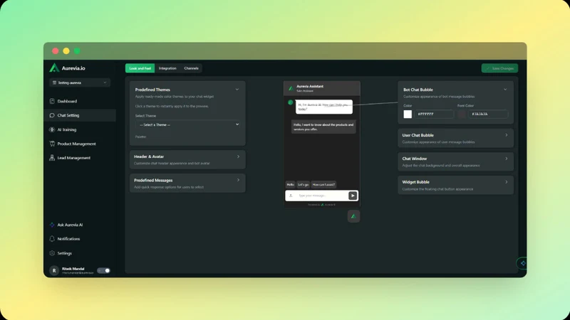Aurevia: AI Sales Agent & Chat