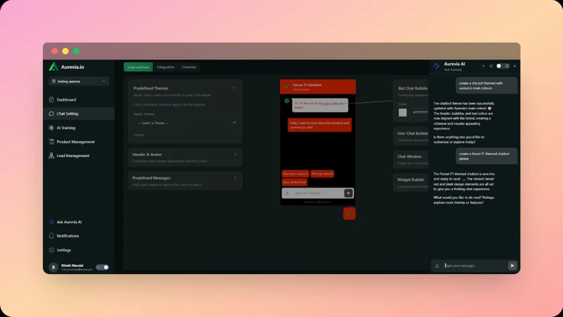 Aurevia: AI Sales Agent & Chat
