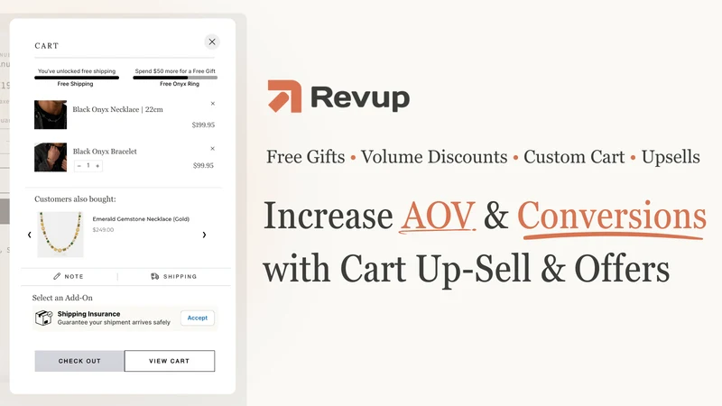 RevUp: Cart Upsell & Free Gift
