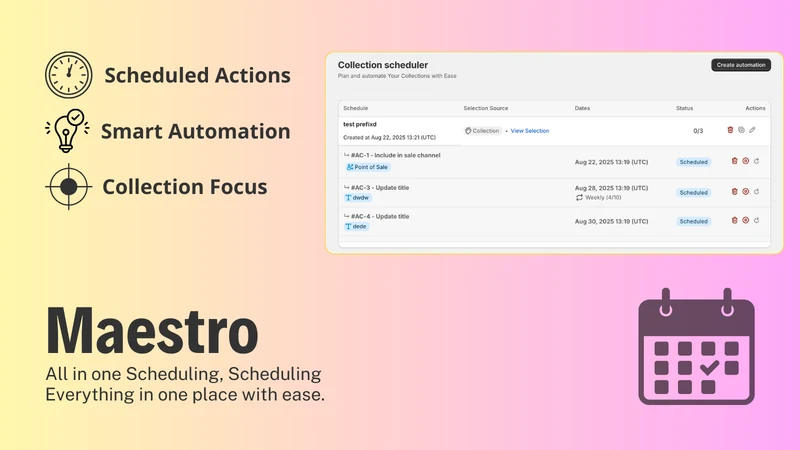 Maestro Collections Scheduler