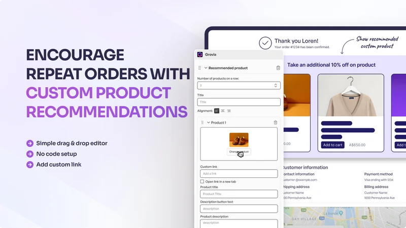 Grovia ‑ Thank You Page Upsell