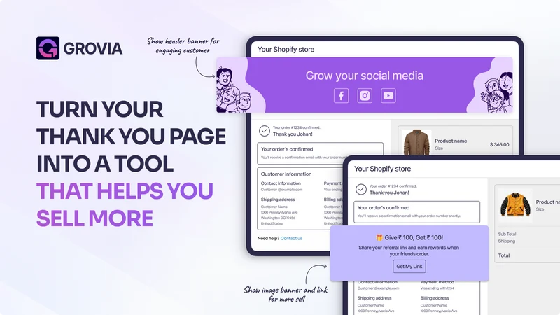 Grovia ‑ Thank You Page Upsell