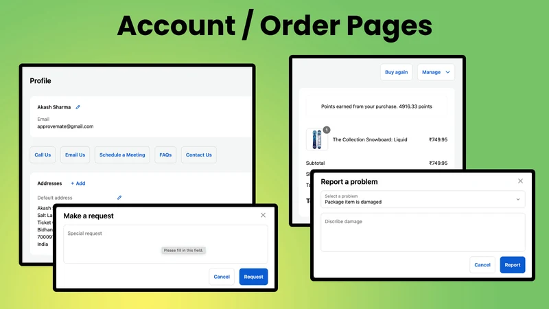 Account & Checkout Blocks
