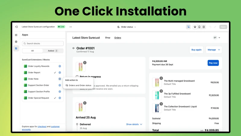 Account & Checkout Blocks