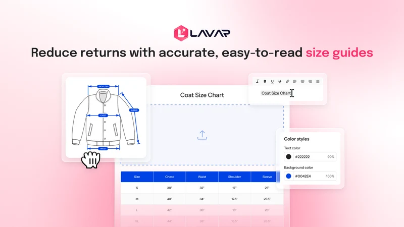 LV Product Badges & Size Chart
