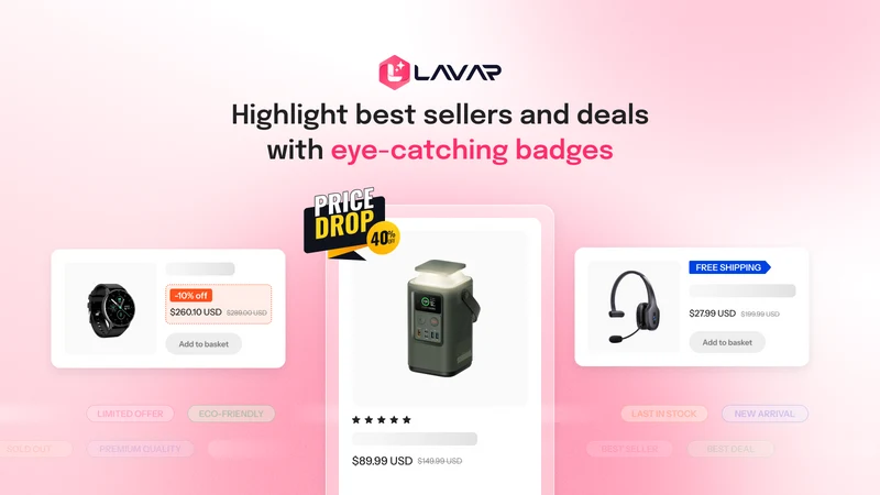 LV Product Badges & Size Chart