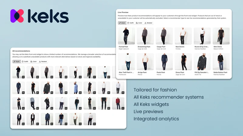 Keks Fashion Recommendations