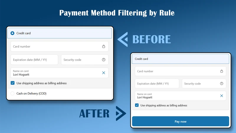Upsell : Payment & Shipping