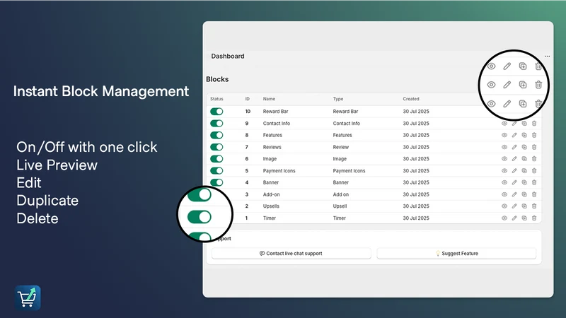 RevUp Checkout Blocks