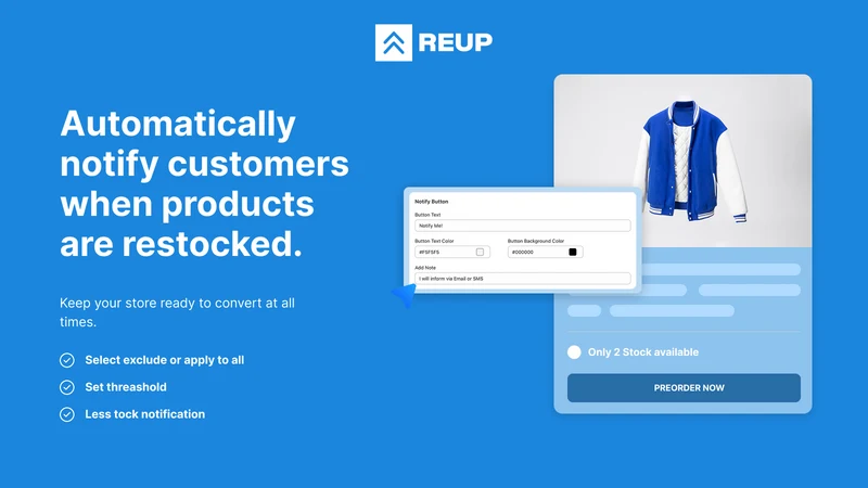 Reup Back in Stock | PreOrder