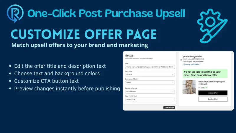 ReConv Post Purchase Upsell