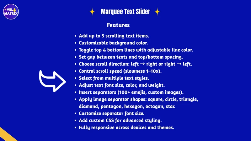 Annoucement Bar‑Marquee Slider