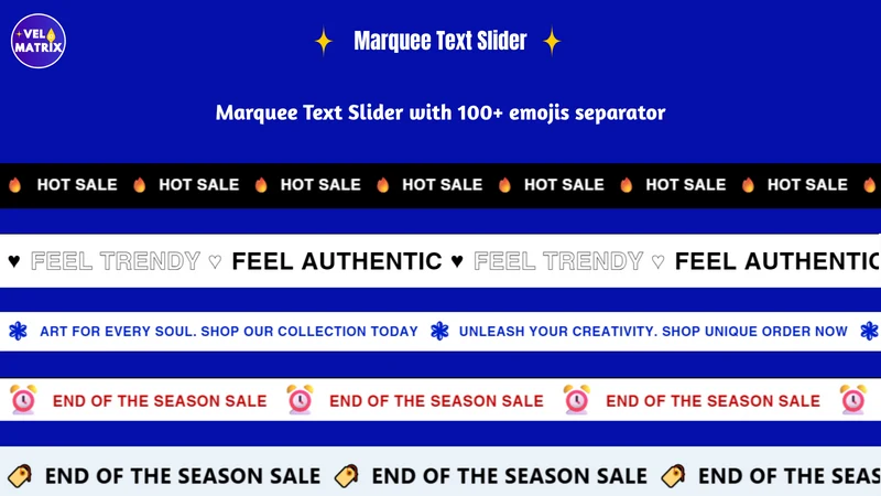 Annoucement Bar‑Marquee Slider