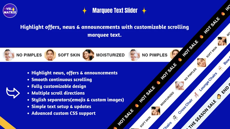 Annoucement Bar‑Marquee Slider
