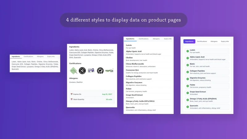 Product Details & Facts Pro