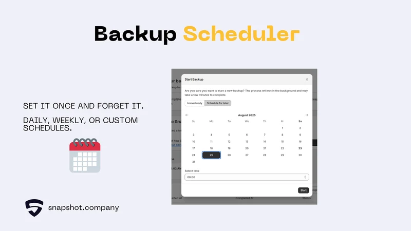 Snapshot ‑ Automatic Backups
