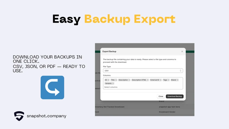 Snapshot ‑ Automatic Backups