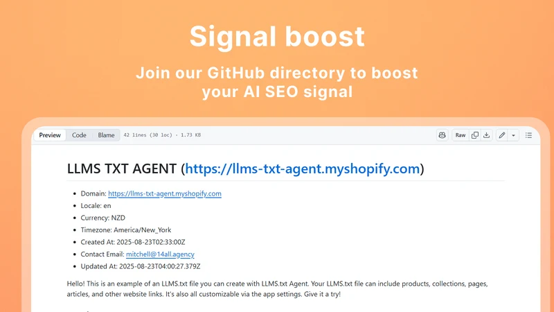 LLMS.txt Agent: AI SEO Traffic