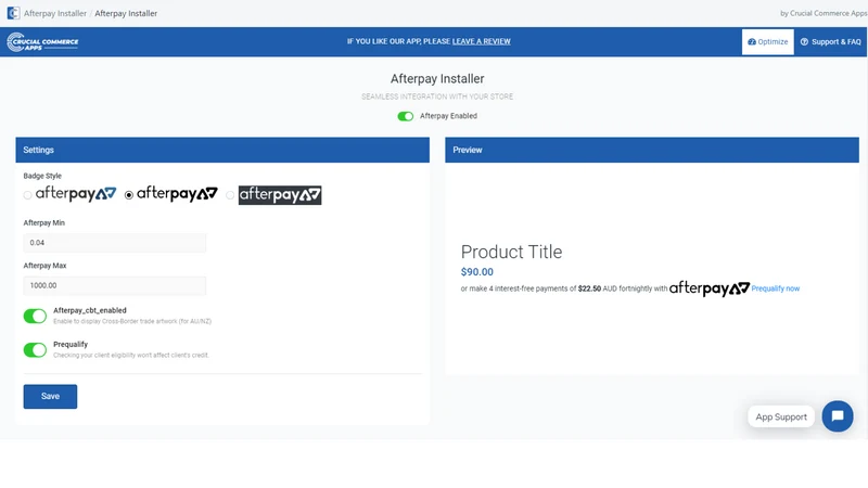 Afterpay Install (Unofficial)