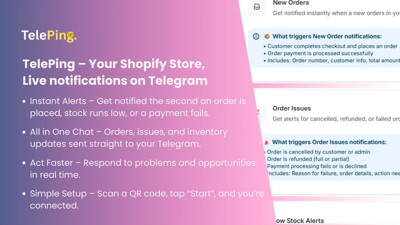 TelePing: Inventory Alerts