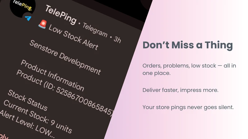 TelePing: Inventory Alerts