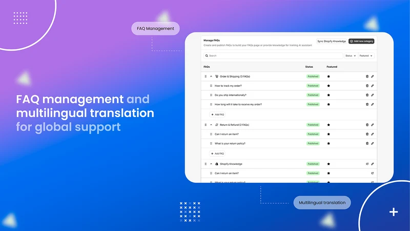 Shelly: AI Chatbot & FAQs