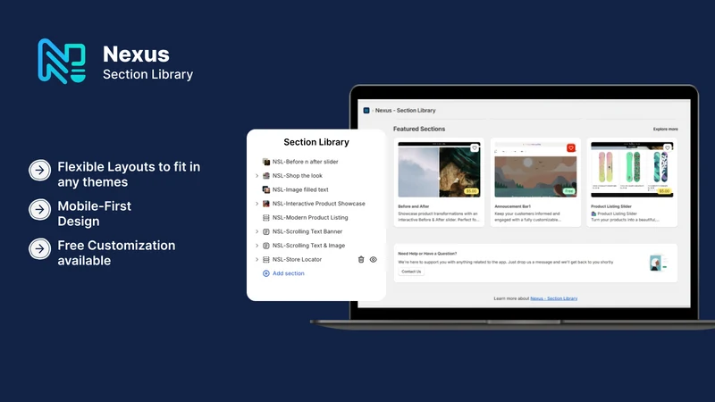 Nexus ‑ Section Library