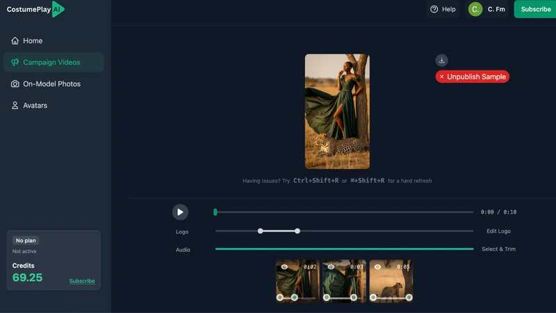 CostumePlay AI Videos & Try‑On
