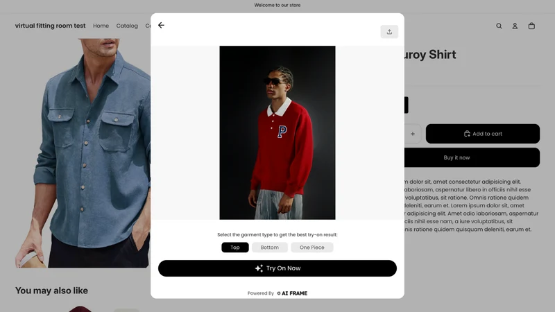 AI Frame: Try‑On & Size Chart