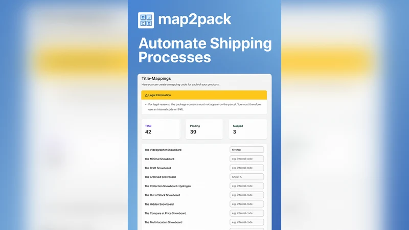 map2pack ‑ Order to Label
