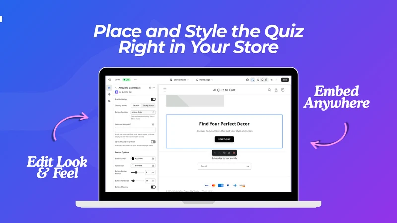 AI Quiz to Cart