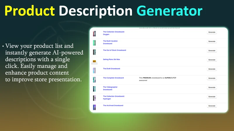 WBL ‑ AI Product Desc Gemini
