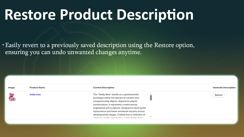 WBL ‑ AI Product Desc Gemini