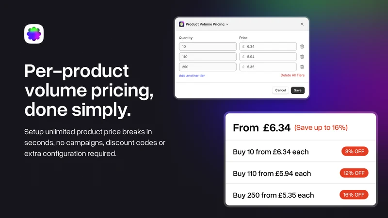 Product Volume Pricing