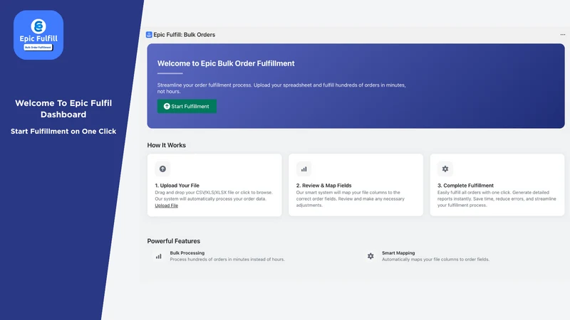 Epic: Bulk Order Fulfillment
