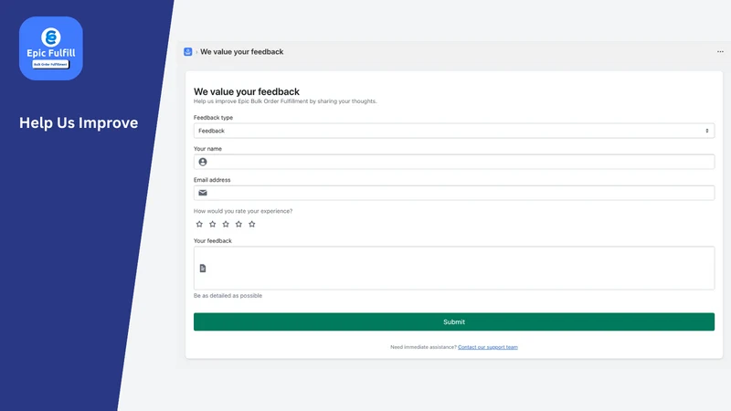 Epic: Bulk Order Fulfillment