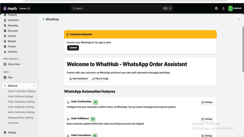 WhatHub – Order Automation